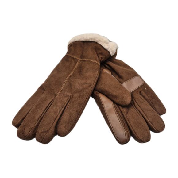 ISOTONER Cognac Fleece Lined Gloves Womens S/M Eco Comfort SmartDri SmarTouch - Picture 3 of 9